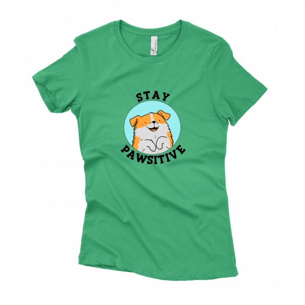 Lady Stay Pawsitive Design Green