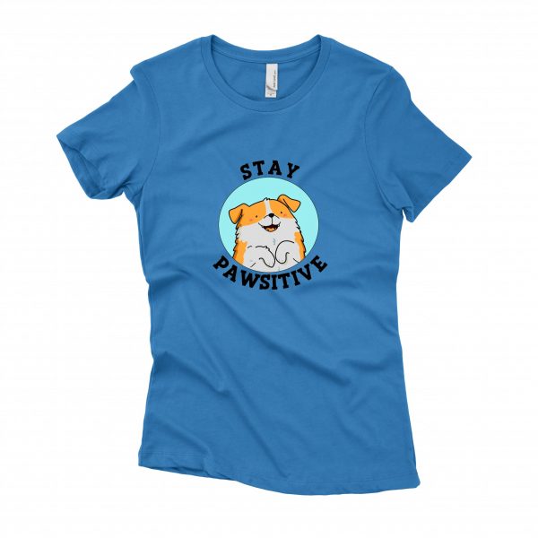 Lady Stay Pawsitive Design Royal Blue