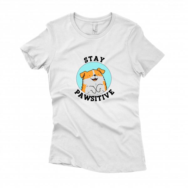 Lady Stay Pawsitive Design White