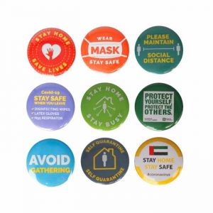 Covid Awareness Button Pins