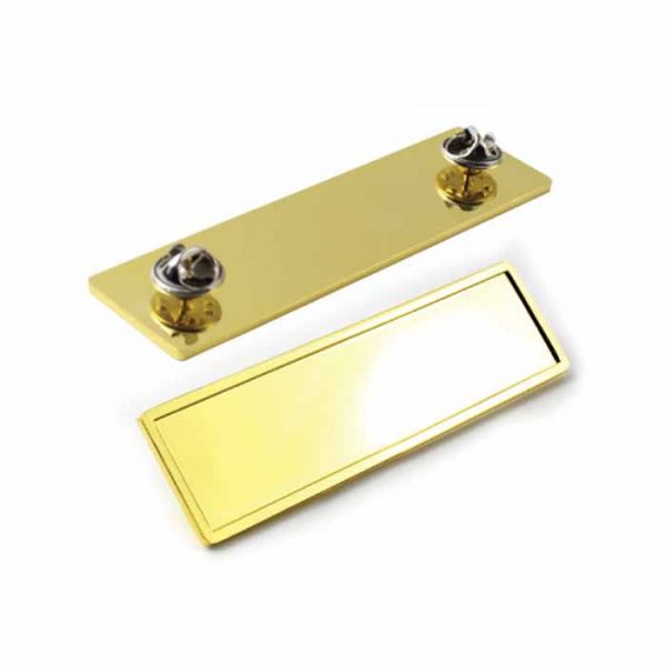 Gold Pin Badge Rectangle