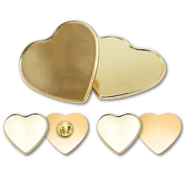 Heart Shape Metal Badges