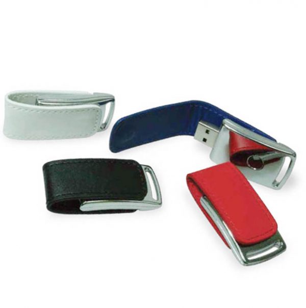USB Flash Drives with Leather Cover and Magnetic Cap